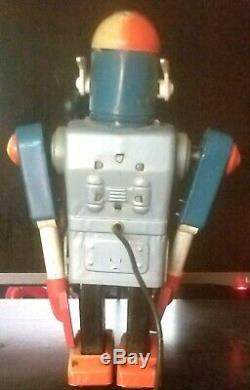 Vintage Tin Robot Mr. Mercury Rare 1953 1st. Version Working