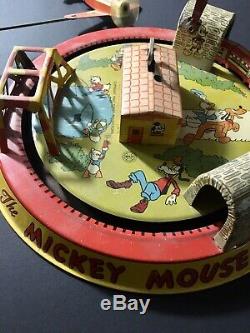Vintage Tin The Mickey Mouse Express Wind-up Toy Marx USA Made