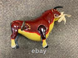 Vintage Tin Toy Ferdinando Tin Wind Up Bull Toy By Marx St