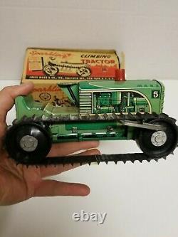 Vintage Tin Toy Marx Sparkling Climbing Tractor With Original Box