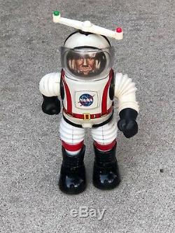 Vintage Tin Toy Robot Marx NASA Colonel Hap Hazard 1960s Complete WORKING