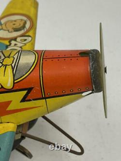 Vintage Tin Wind-up Marx Dagwood Aeroplane