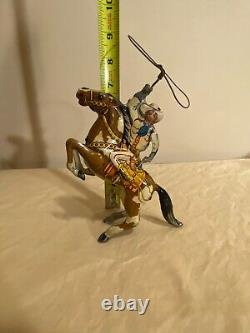 Vintage Toy Marx Wind-up Lasso Cowboy Tin Toy an-57