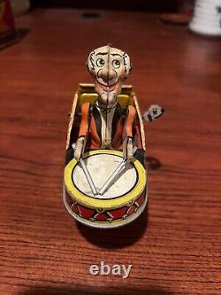 Vintage Unique Art Co L'il Abner & His Dogpatch Band Tin Litho Windup Toy In Box