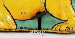 Vintage Walt Disney Pluto Dog Wind Up Tin Toy Litho Lithograph Toy Marx 1939