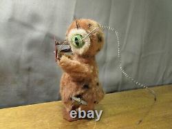 Vintage Wind-Up Tin Toy Japan Owl Bird Marx Antique Retro