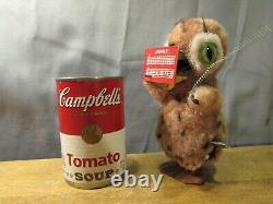 Vintage Wind-Up Tin Toy Japan Owl Bird Marx Antique Retro