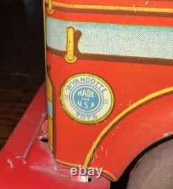 Vintage Wyandotte Marx Pressed Steel Engine Co. No. 4 Toy Tin Truck Toy Lot USA