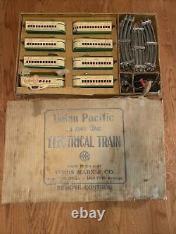 Vintage tin litho Marx Union Pacific Stream Line Train Set W Box