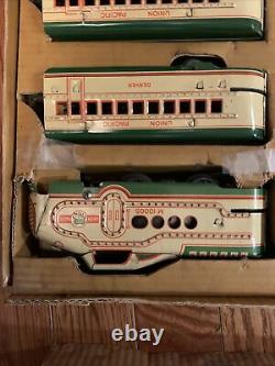 Vintage tin litho Marx Union Pacific Stream Line Train Set W Box