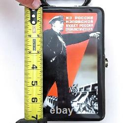 Vladimir Lenin Propaganda Proletarian Tin Litho Lunchbox Marx Stalin VINTAGE