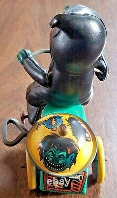 Vntg MARX 1964 NUTTY MAD GOBLIN WIND UP CELLULOID & TIN TRIKE TRICYCLE Japan