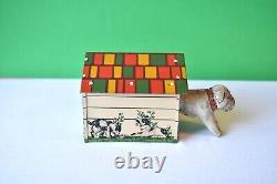 Vtg Antique SNAPPY THE MIRACLE DOG MARX TIN TOY Doghouse House Litho 1930s 1940s