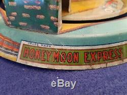 Vtg Louis Marx Honeymoon Express Tin Litho Windup Toy Train Orig Box WORKING