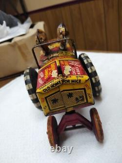 Vtg MARX Crazy Jalopy Car Tin Toy Wind Up Lithograph Works PHI Delta College 30