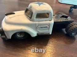 Vtg MARX Linemar tin friction semi-truck. Blue Star Express. 1950s Japan