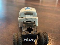 Vtg MARX Linemar tin friction semi-truck. Blue Star Express. 1950s Japan