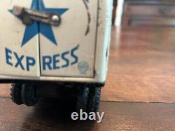 Vtg MARX Linemar tin friction semi-truck. Blue Star Express. 1950s Japan