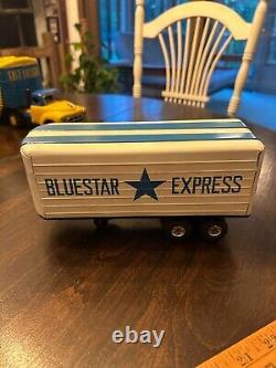 Vtg MARX Linemar tin friction semi-truck. Blue Star Express. 1950s Japan