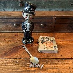 Vtg RARE Charlie McCarthy MARX Wind up Tin Litho Toy E Bergen's Book Spoon Works